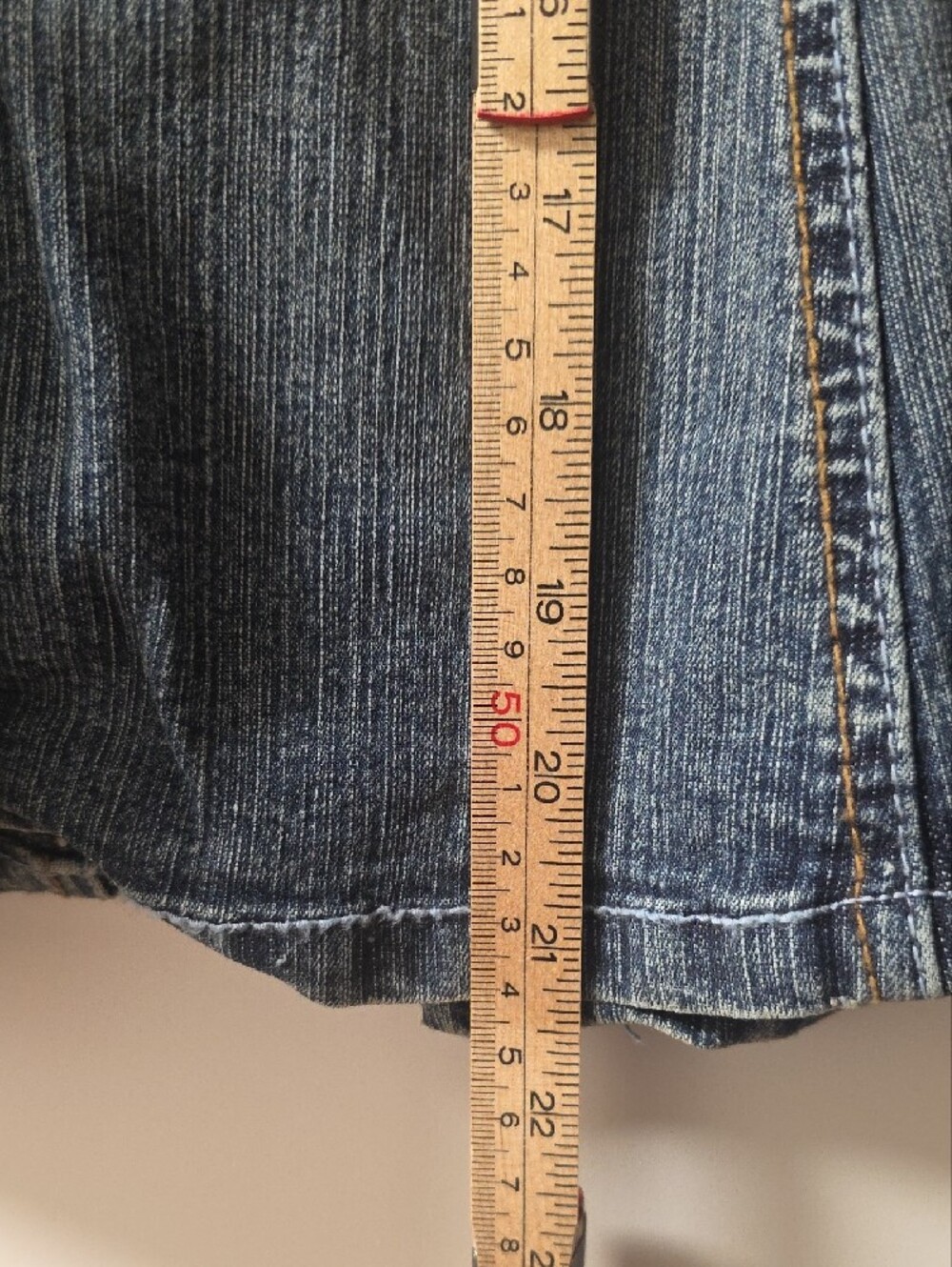 Rewind Blue Denim Flare Skirt with Stud Detail Size 5 - Picture 7 of 11